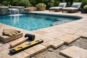 Travertine Pool Deck Installation Done Right