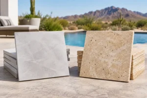 Porcelain Versus Travertine Pavers for Arizona